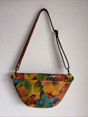 Patricia Nash Tinchi vibrant Watercolor Butterfly leather crossbody Belt Bag